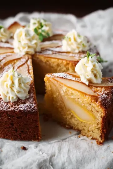 Fresh Ginger and Pear Cake