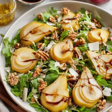Pear Salad with Balsamic and Walnuts
