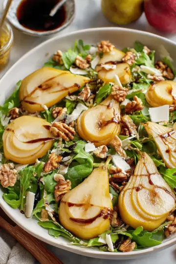 Pear Salad with Balsamic and Walnuts