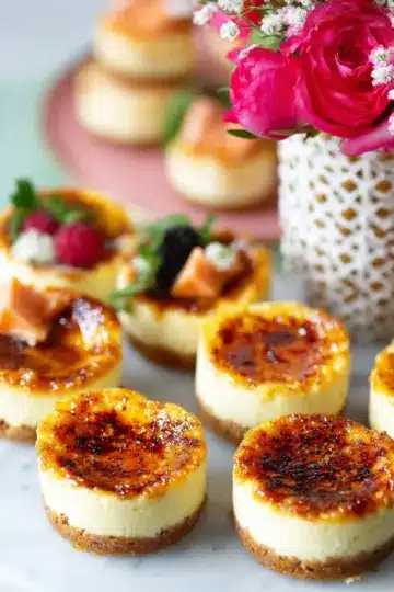 Mini Vanilla Crème Brûlée Cheesecakes