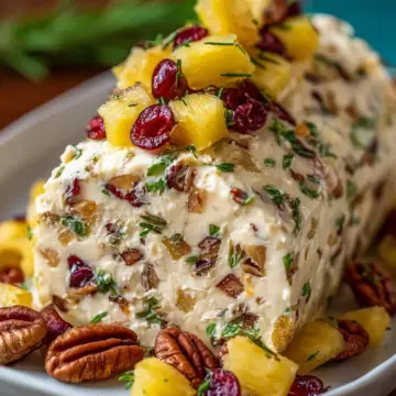 Pineapple Cranberry Cheese Log