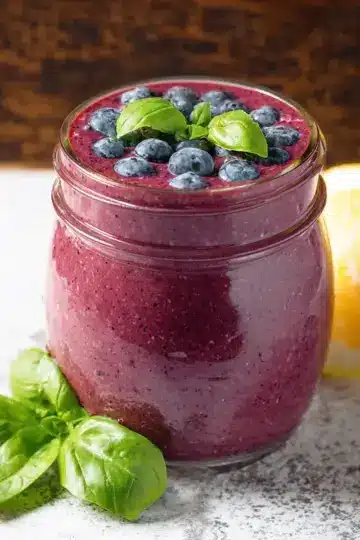 Blueberry Basil Weight Loss Smoothie