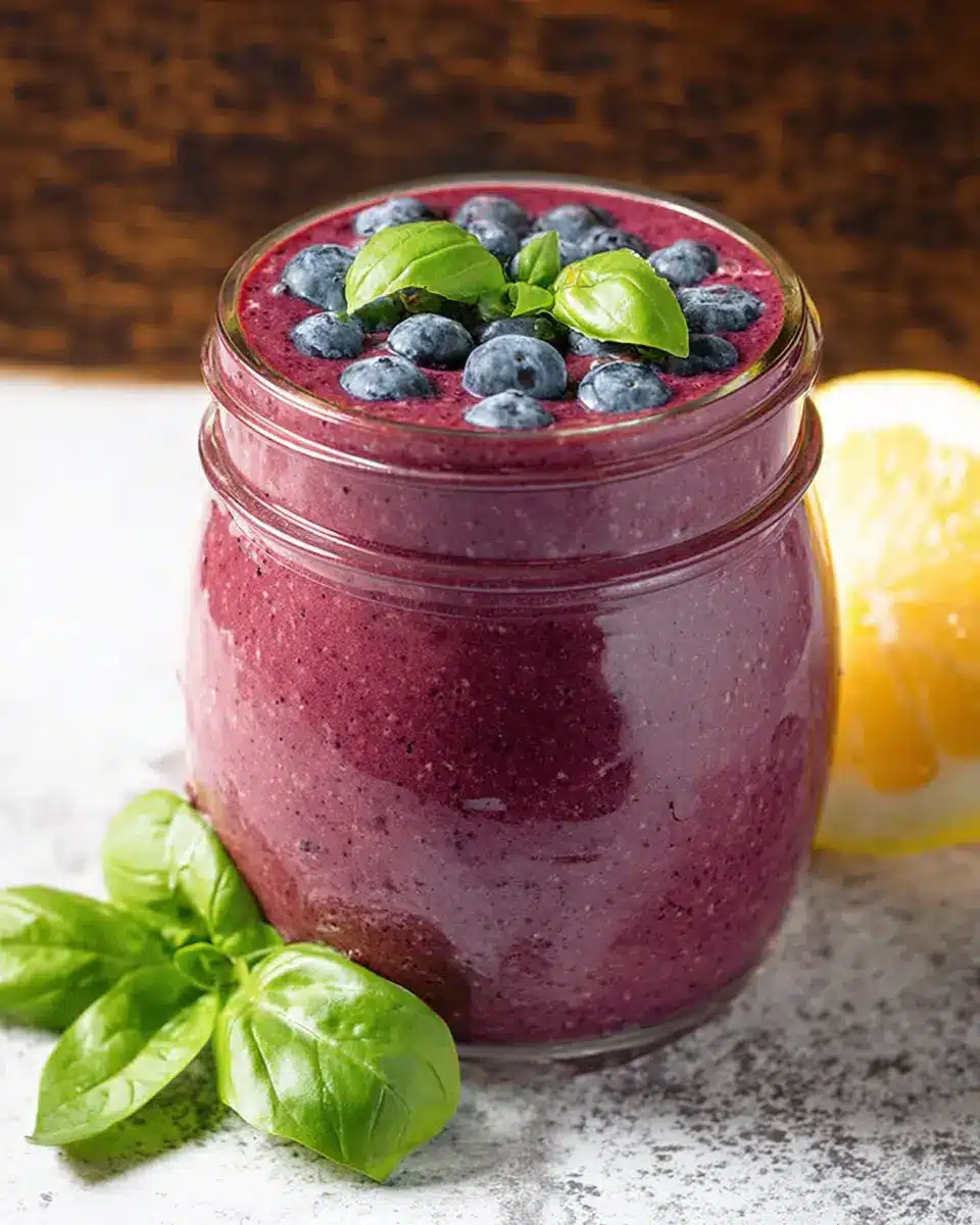 blueberry basil weight loss smoothie