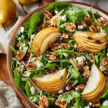 Pear Salad with Balsamic and Walnuts