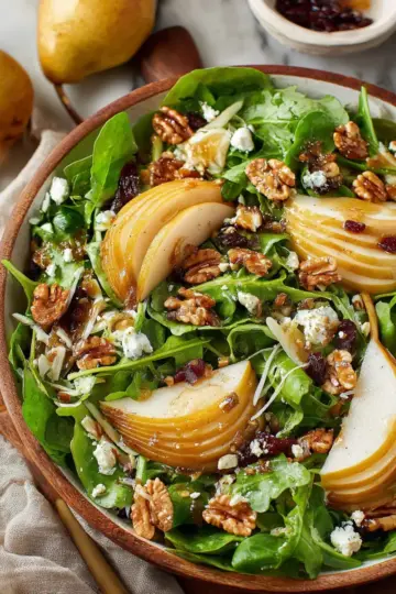 Pear Salad with Balsamic and Walnuts