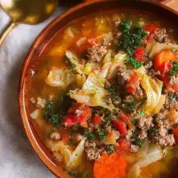 Ground Beef and Cabbage Soup