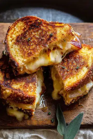 French Onion and Apple Grilled Cheese