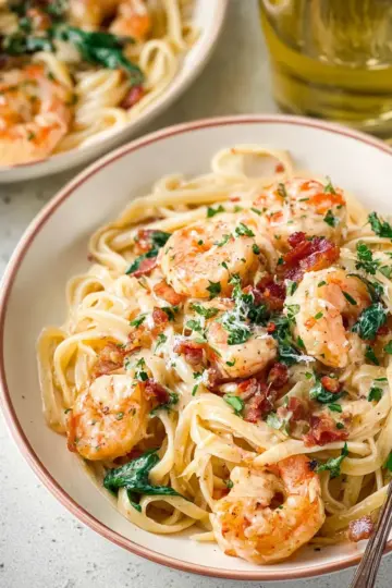 Creamy Tuscan Shrimp Linguine
