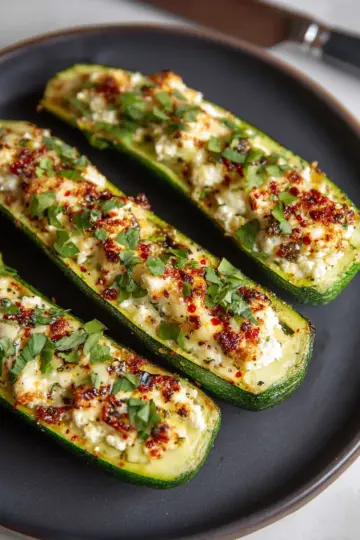 Feta Cheese Stuffed Zucchini