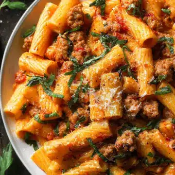 Creamy Sausage Rigatoni