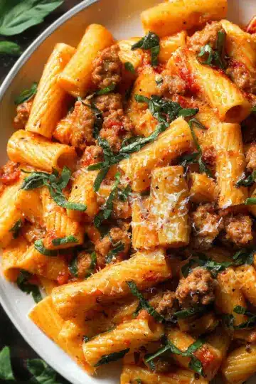 Creamy Sausage Rigatoni