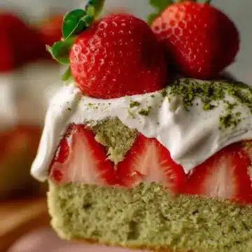 Matcha Strawberry Tres Leches Cake