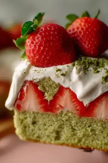Matcha Strawberry Tres Leches Cake