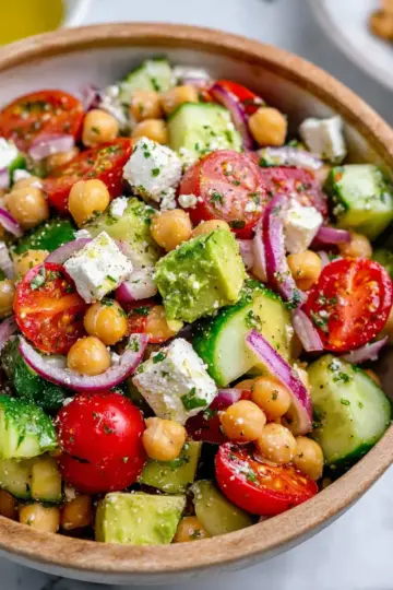 Easy Chickpea Feta Salad