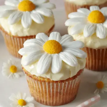 Super Cute Daisy Cupcakes