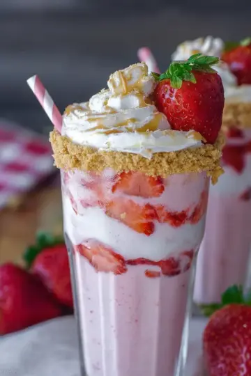 Strawberry Cheesecake Milkshakes