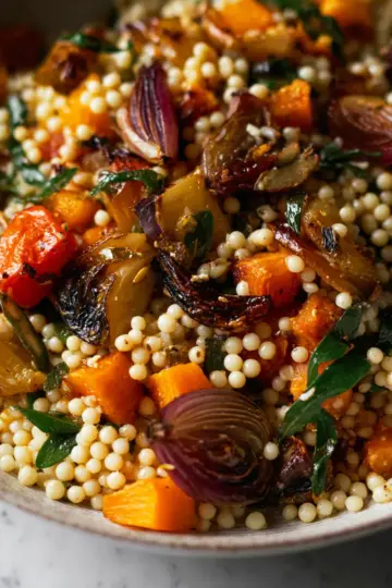 Warm Roasted Vegetable Harvest Couscous Salad