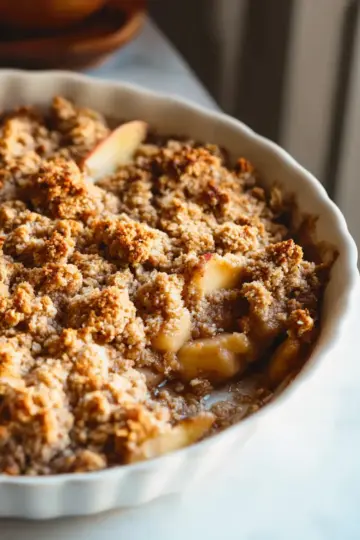 Healthy Breakfast Apple Crumble