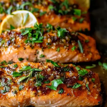 Honey Garlic Butter Baked Salmon