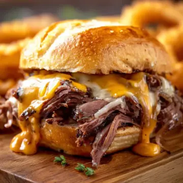 Roast Beef Sandwich with Cheddar Sauce