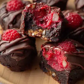 Raspberry Brownie Date Bites