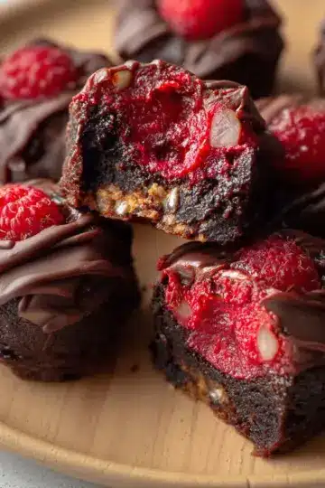 Raspberry Brownie Date Bites