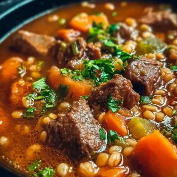Slow Cooker Beef & Barley Stew