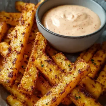 Baked Turnip Fries with Dip