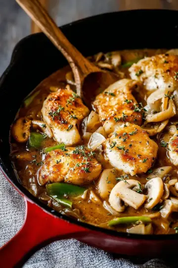 Onion Soup Gravy Chicken Skillet
