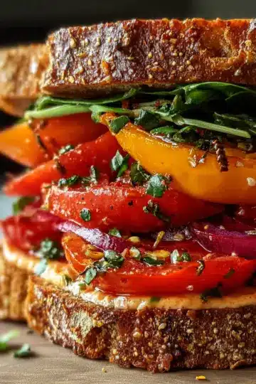 Mouthwatering Marinated Tomato Sandwich