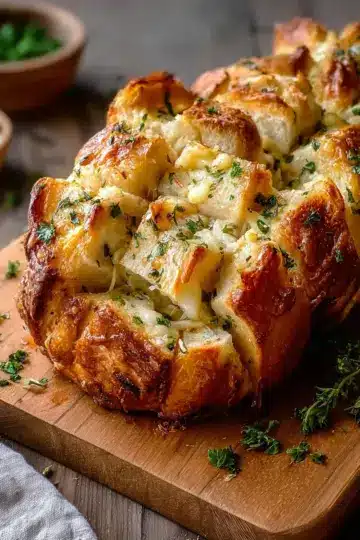 Sourdough Discard Pull-Apart Garlic Bread