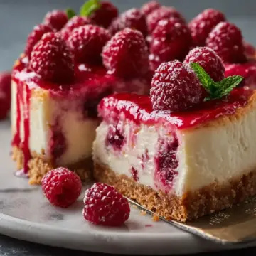 Baked Raspberry Cheesecake