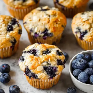 Greek Yogurt Blueberry Muffins