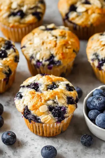 Greek Yogurt Blueberry Muffins