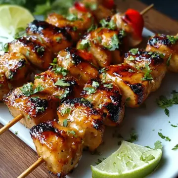 Savor Tropical Grilled Thai Coconut Chicken Skewers Tonight