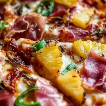 Hawaiian Pizza with Caramelized Pineapple and Prosciutto