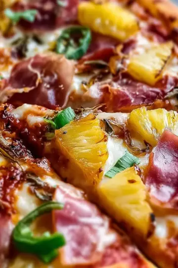 Hawaiian Pizza with Caramelized Pineapple and Prosciutto