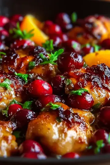 Skillet Cranberry Orange Chicken