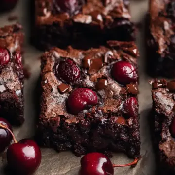 Roasted Chocolate Cherry Brownies