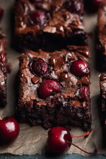 Roasted Chocolate Cherry Brownies