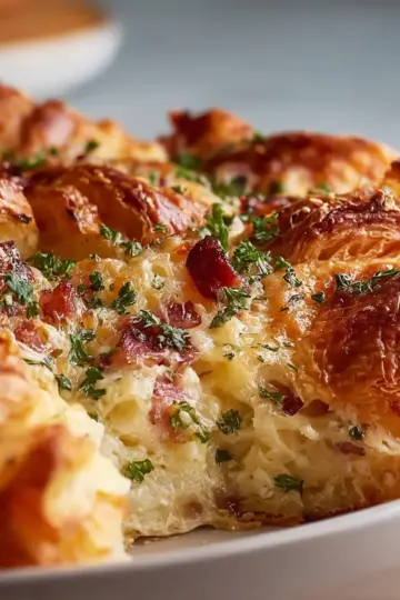 Cheesy Croissant Casserole