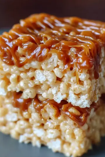 Samoa Caramel Delite Rice Krispie Treats