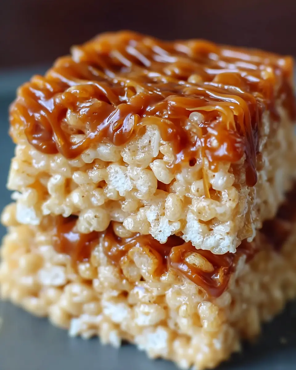 Samoa Caramel Delite Rice Krispie Treats