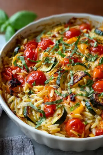 Heavenly Vegetable and Ricotta Baked Orzo for Cozy Nights