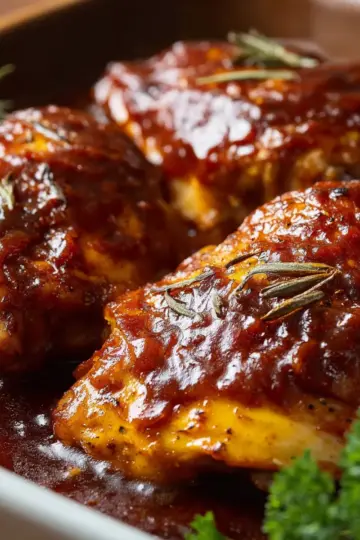 3 Ingredient BBQ Chicken Bake