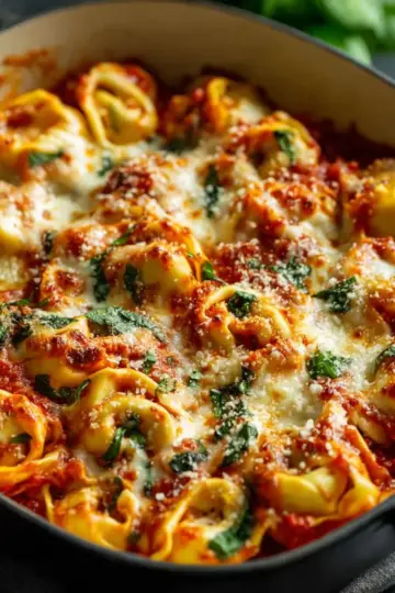 Cheesy 20-Minute Baked Tortellini Recipe