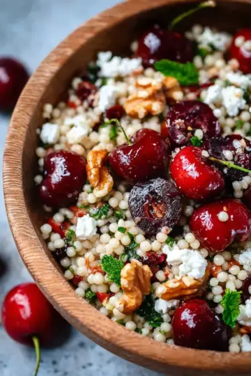 Cherry Walnut Couscous Salad Fresh and Easy Recipe