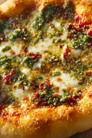 Chimichurri Garlic Chili Pizza