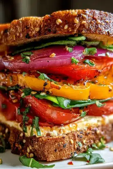 Mouthwatering Marinated Tomato Sandwich