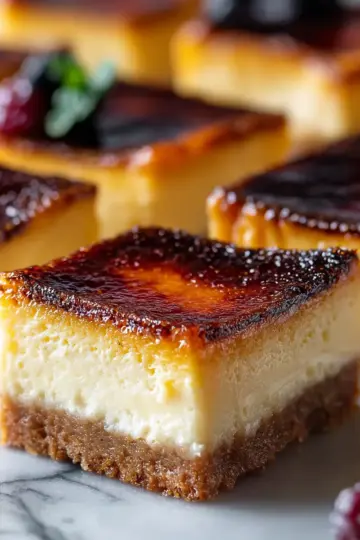 Crème Brûlée Cheesecake Bars